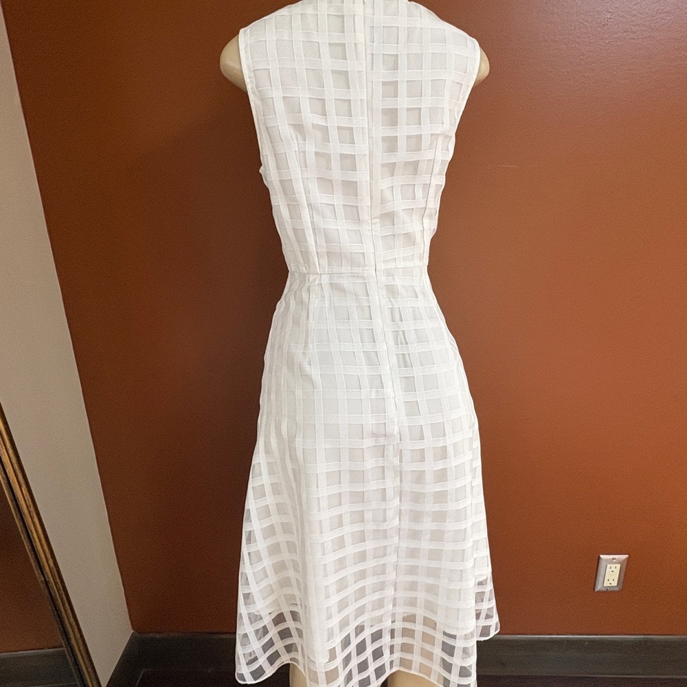 JJs House White Checkered Midi Dress - Picture 3 of 10